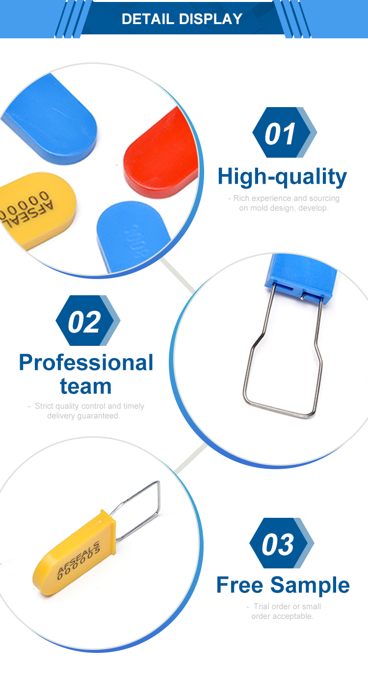 Custom High Security Logistics Plastic Lock Security Padlock Seal