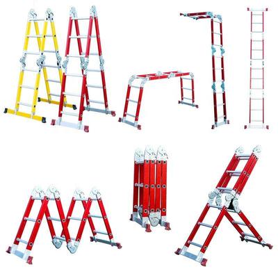 4 X 3hot Sale Factory Customized Insulation Fiberglass Multi-function Ladder