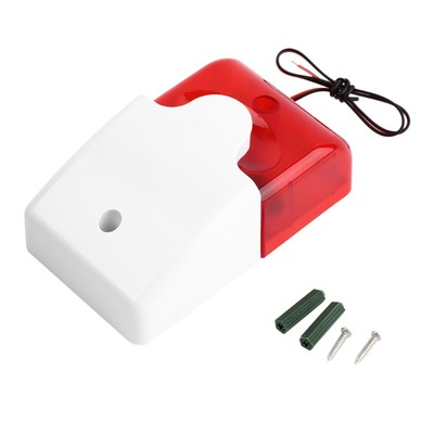 Wired sound alarm strobe light siren home mini strobe siren
