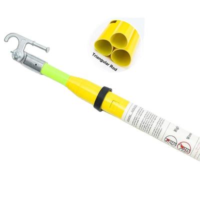 HV-240 High Voltage Fiberglass Insulated Operation 10.6M 12M 15M Telescopic Triangle Hot Stick