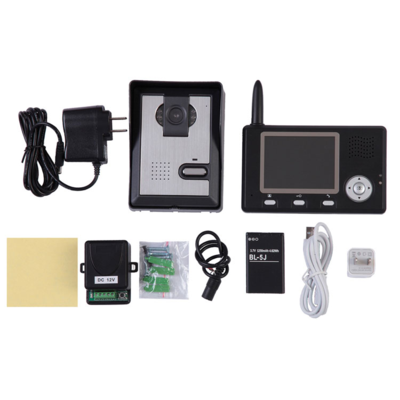 3.5inch LCD 2.4G Wireless Video Door Phone Intercom Doorbell with outdoor Camera wireless video door